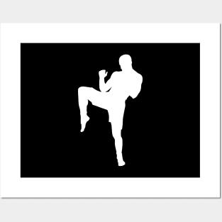 Muay Thai Silhouette Posters and Art